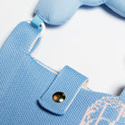 A close up view of Knitted Phone Bag