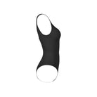 Side view of Black Square Neck Shapewear Bodysuit