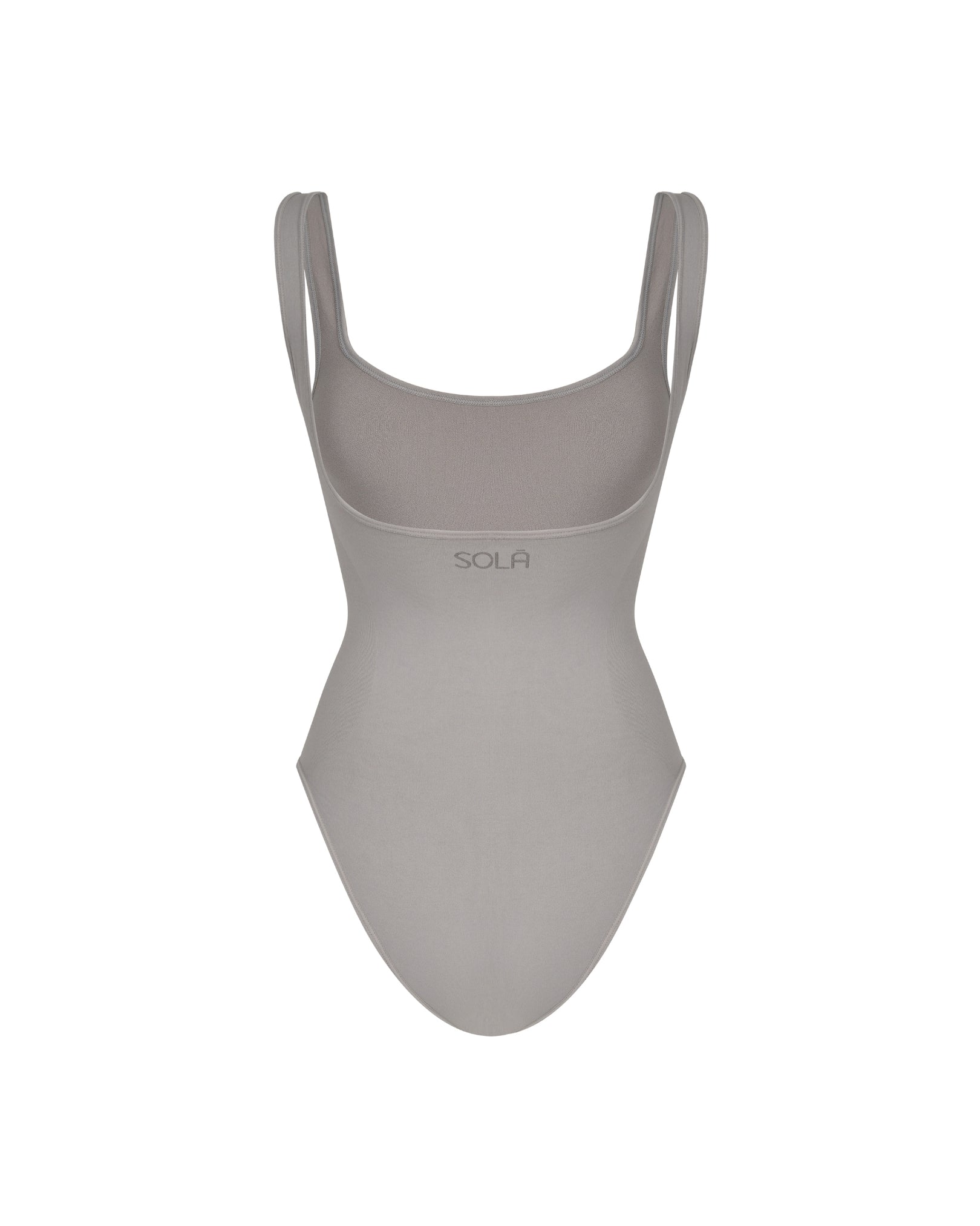 Back view of Stone Square Neck Shapewear Bodysuit