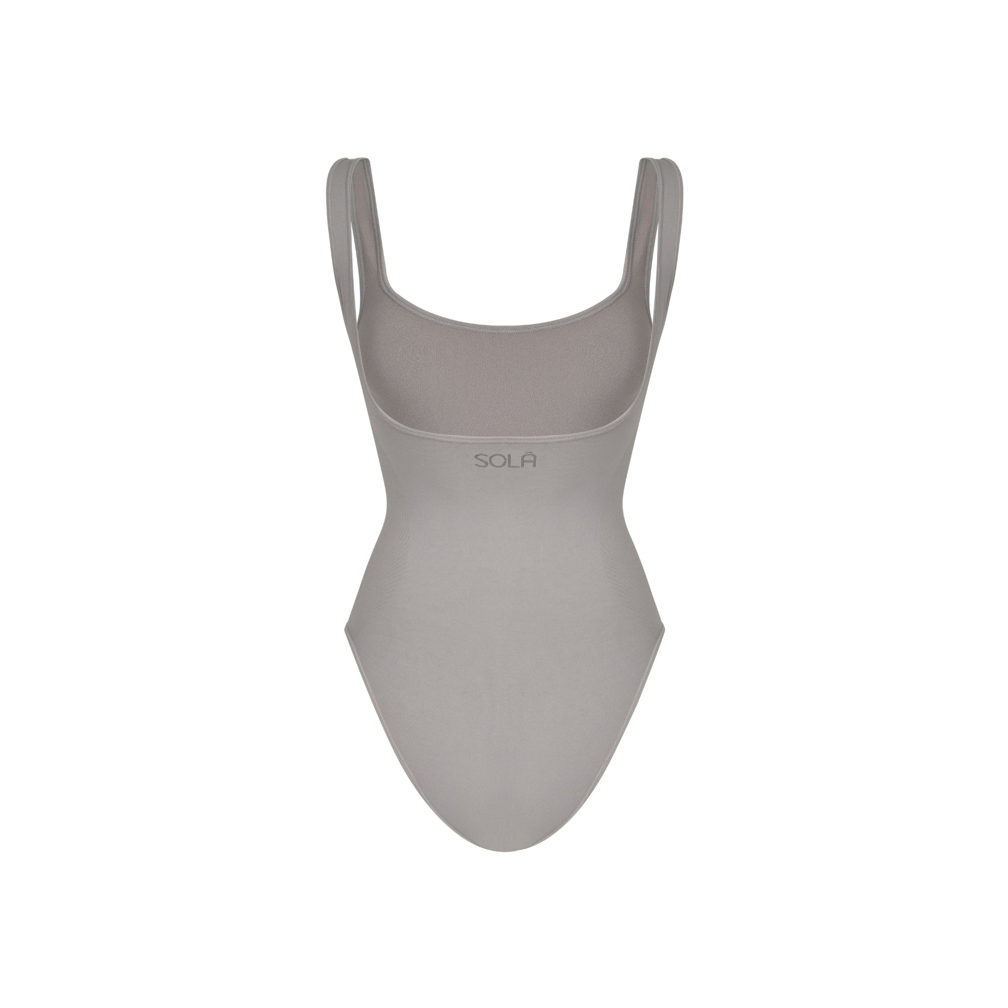 Back view of Stone Square Neck Shapewear Bodysuit