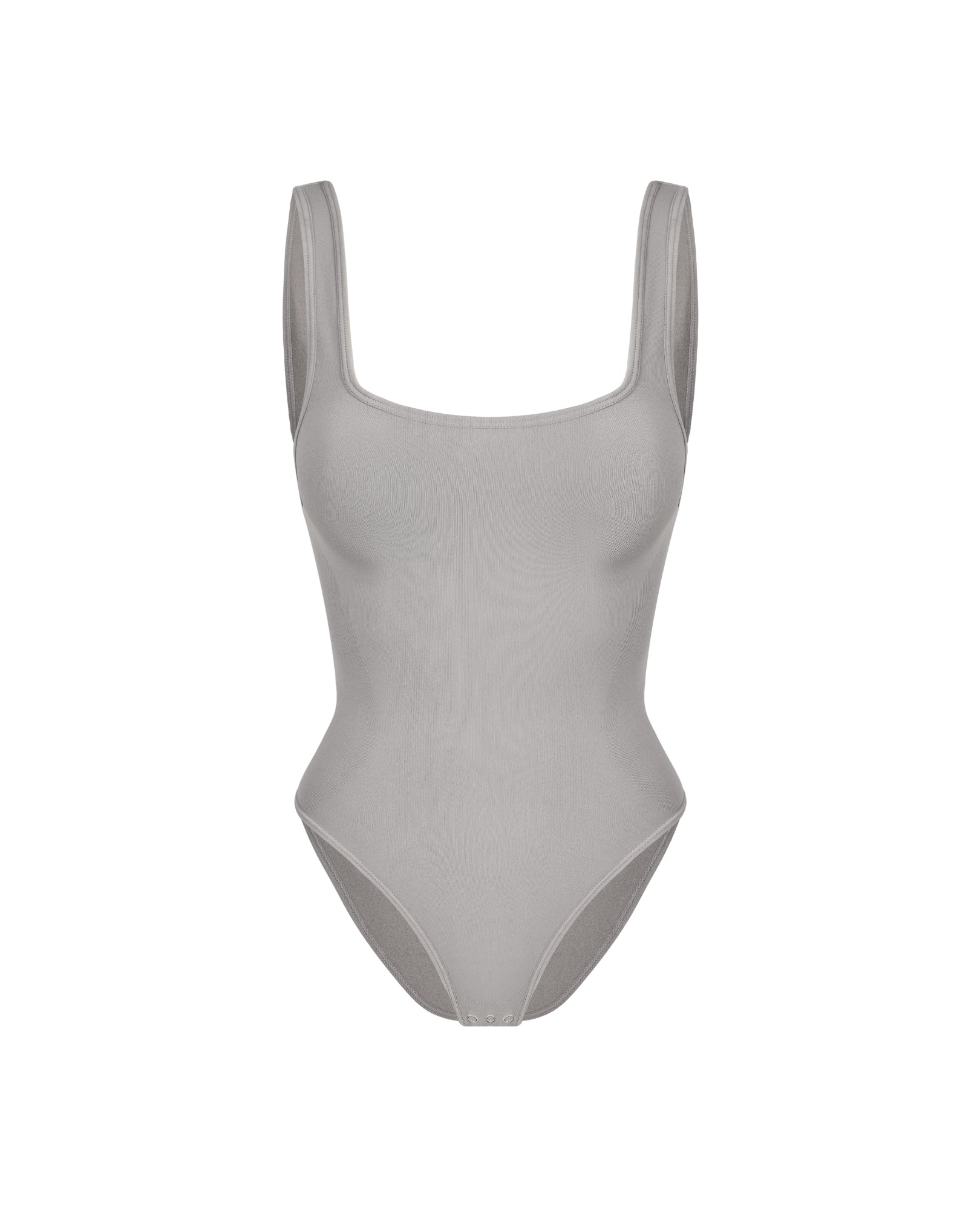 Front view of Stone Square Neck Shapewear Bodysuit