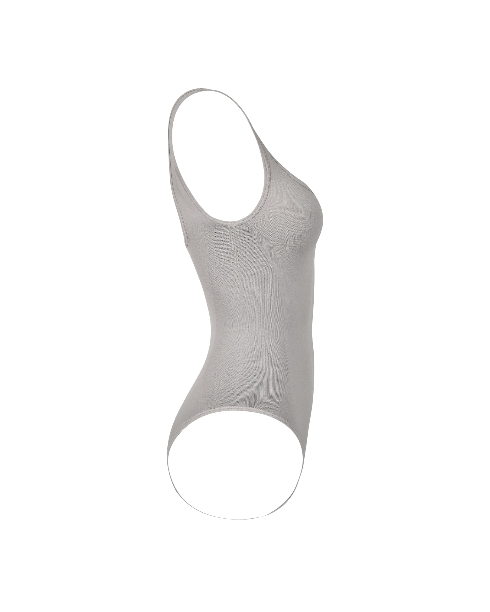 Side view of Stone Square Neck Shapewear Bodysuit