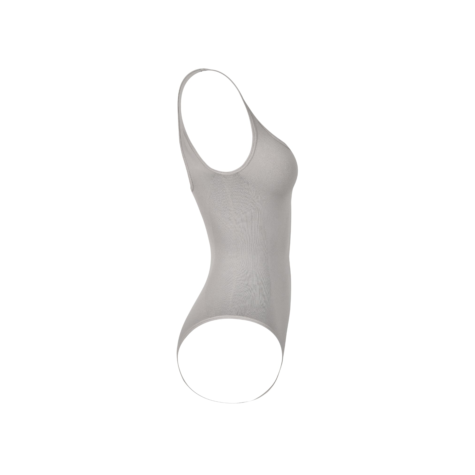 Side view of Stone Square Neck Shapewear Bodysuit