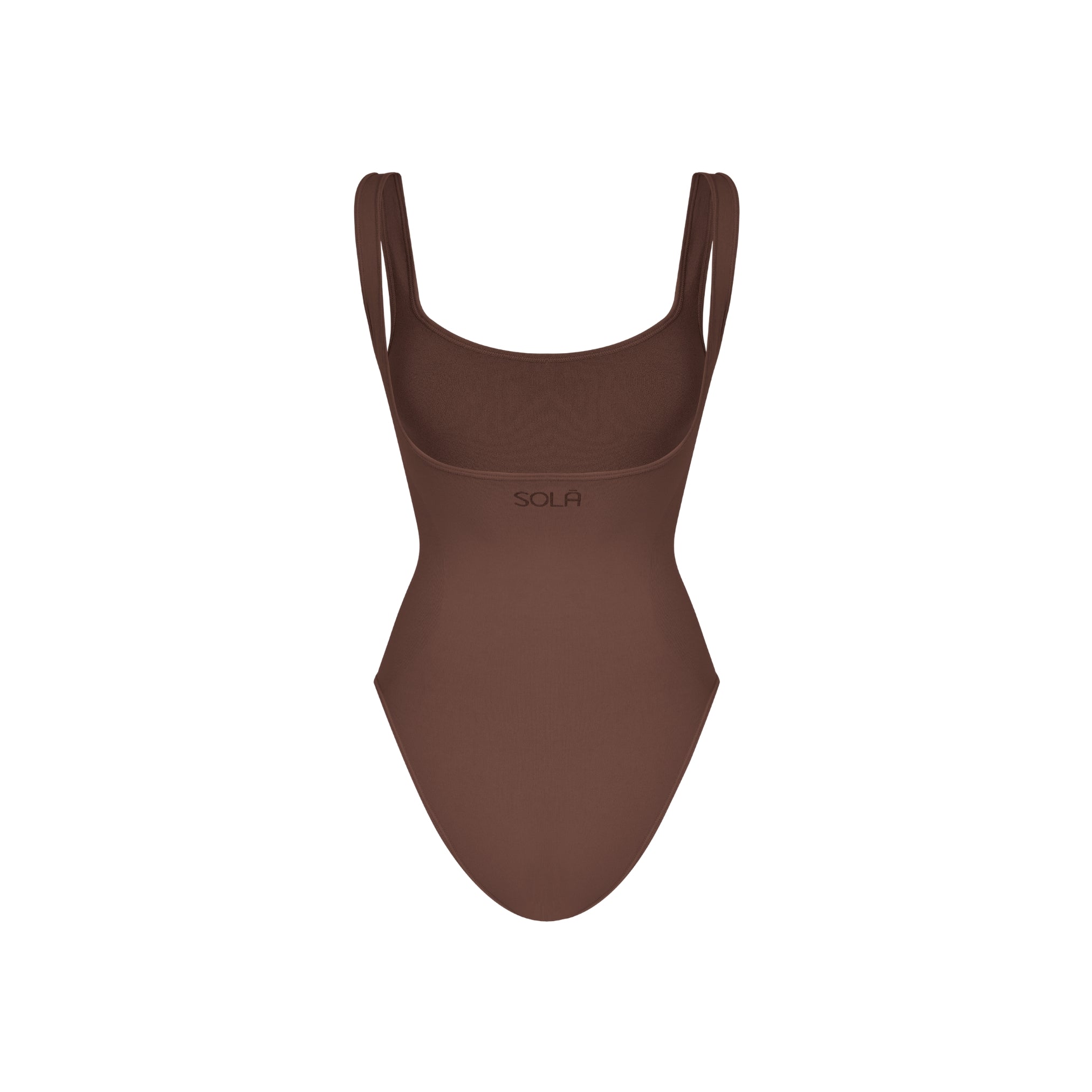 Back view of Teddy Square Neck Shapewear Bodysuit