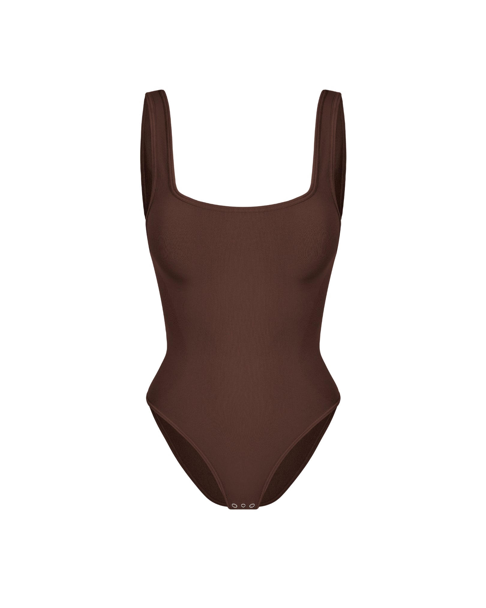 Front view of Teddy Square Neck Shapewear Bodysuit