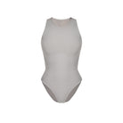 Front view of Stone Halter Neck Shapewear Bodysuit