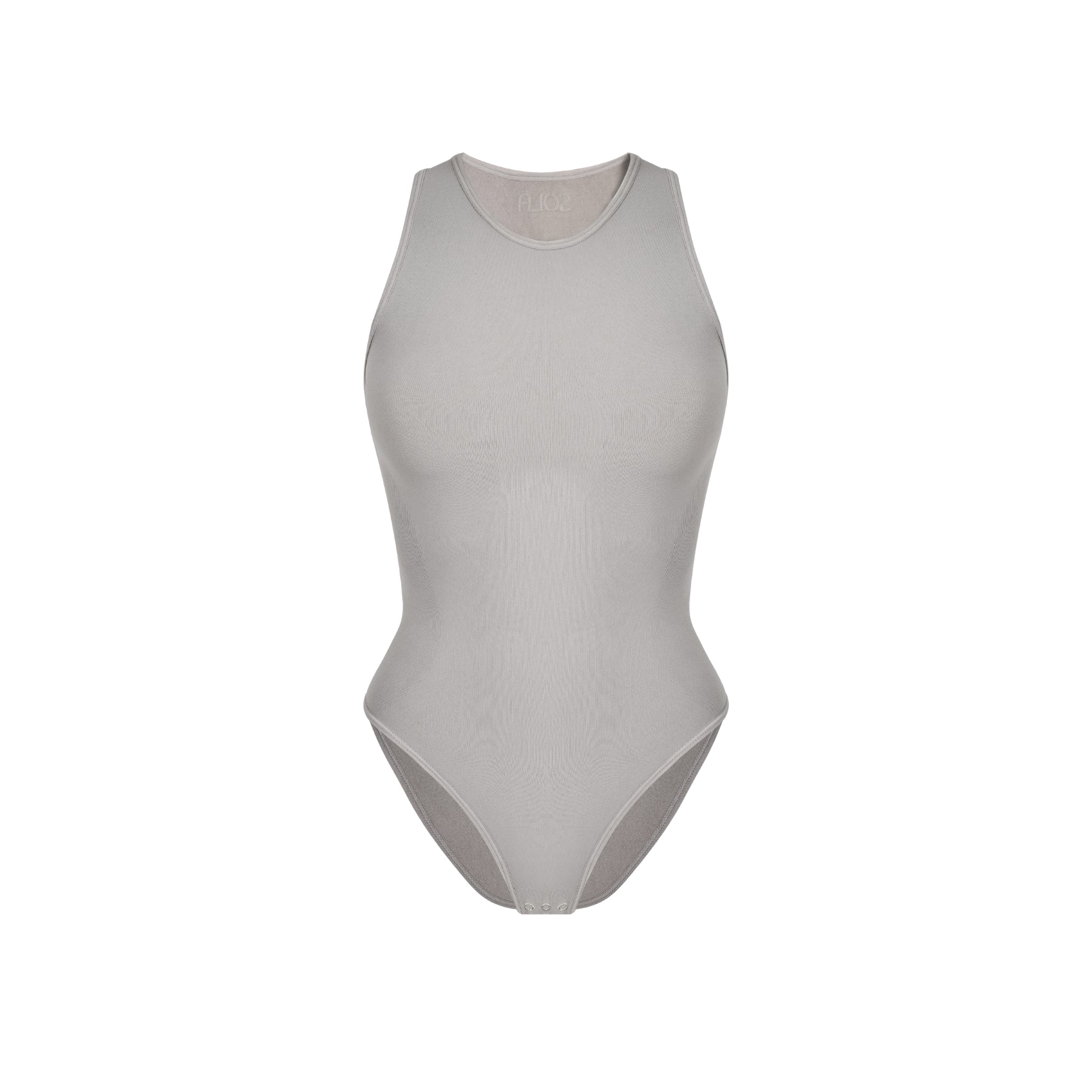 Front view of Stone Halter Neck Shapewear Bodysuit