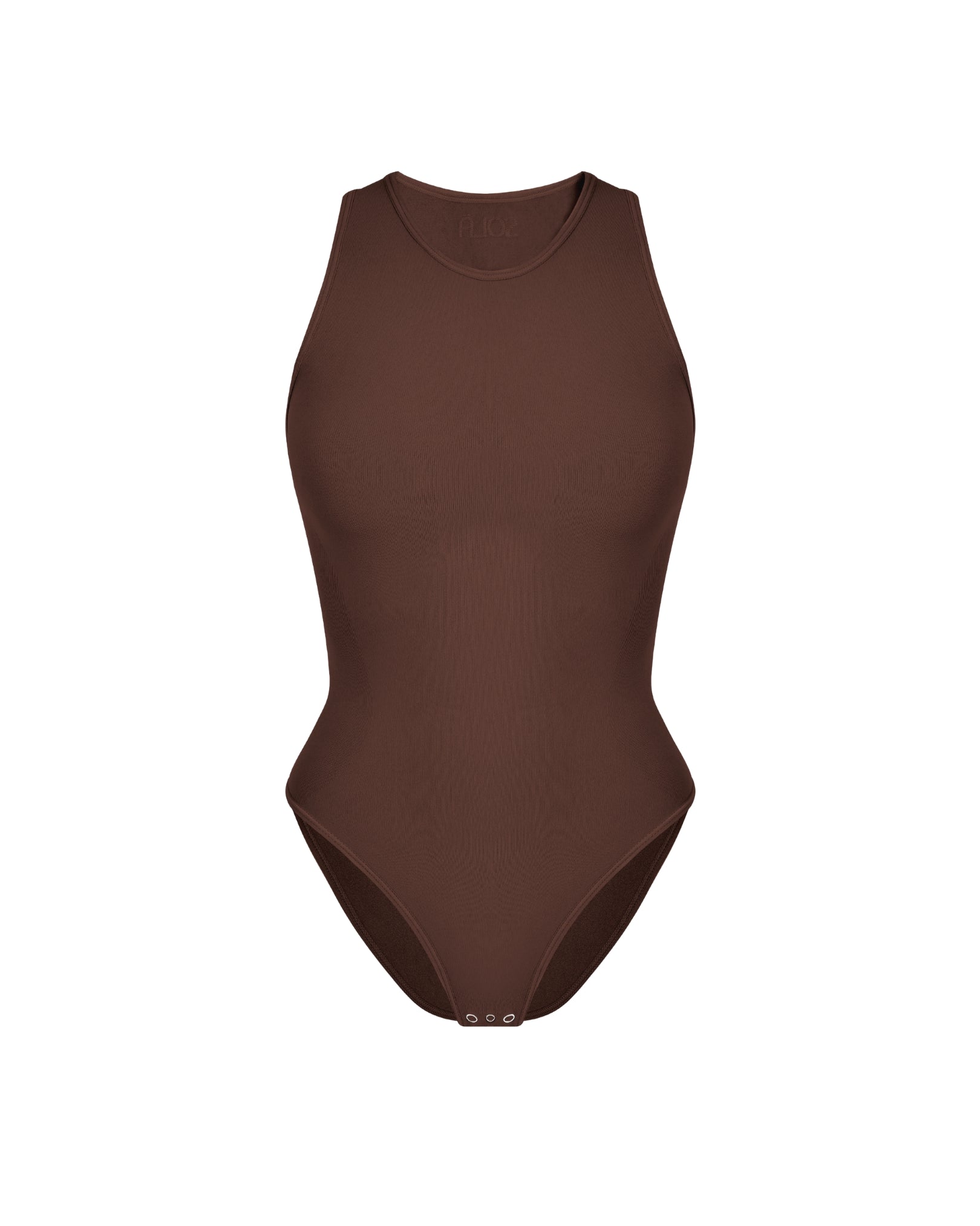 Front view of Teddy Halter Neck Shapewear Bodysuit