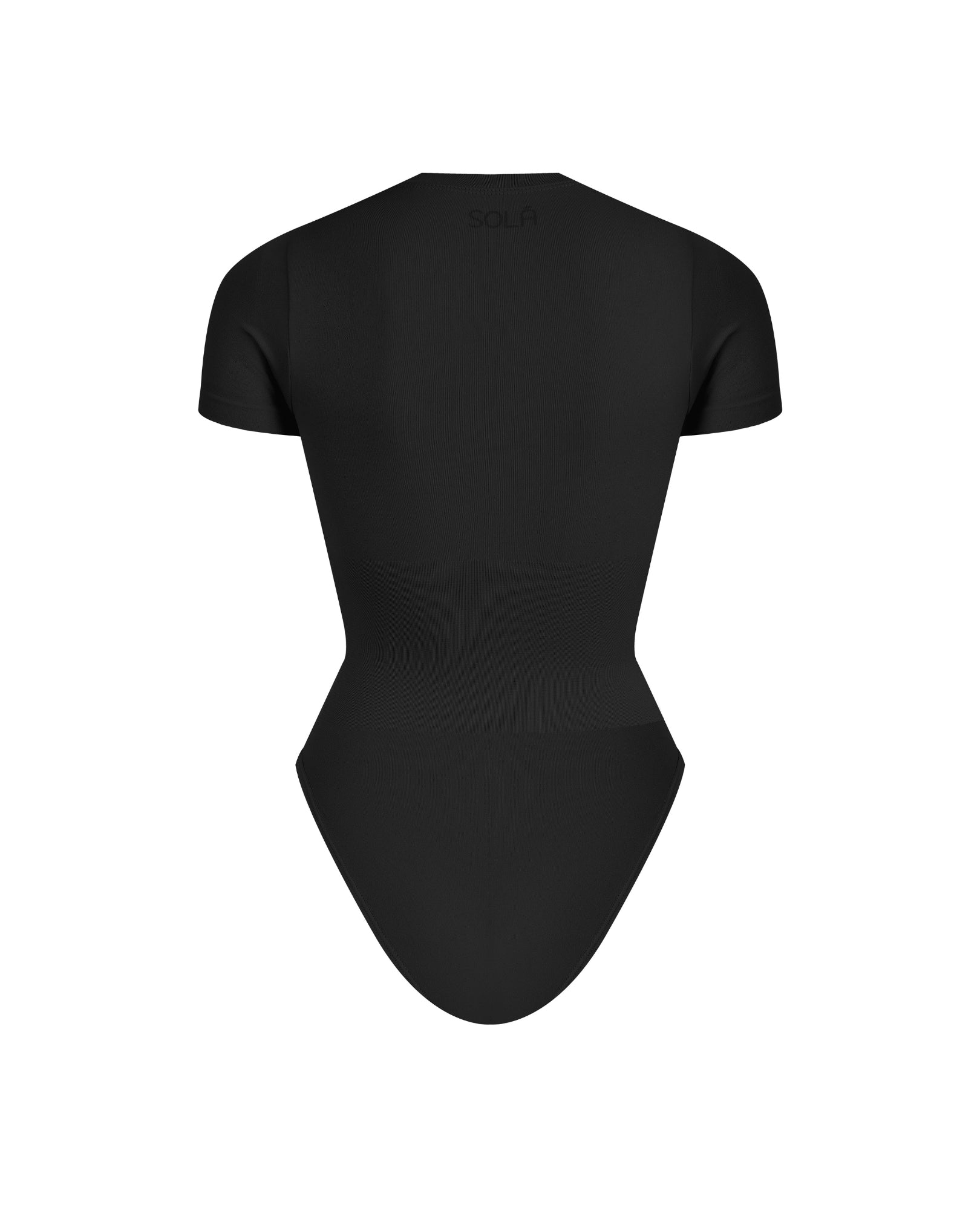 Back view of Black Shortsleeve Shapewear Bodysuit