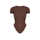 Front view of Teddy Shortsleeve Shapewear Bodysuit