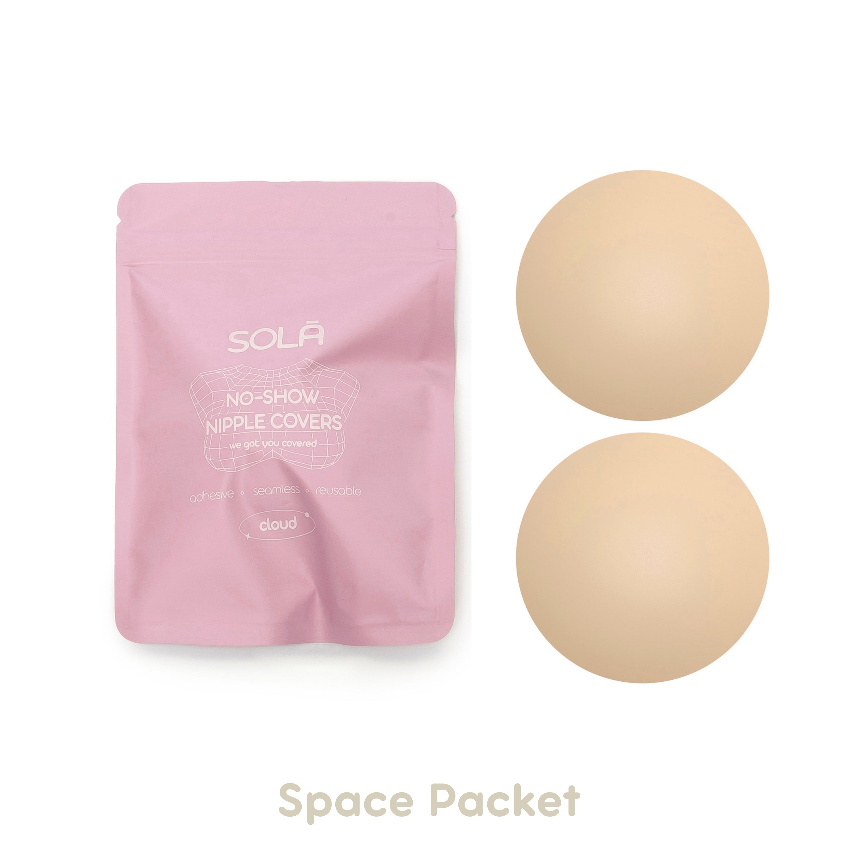 Cloud nipple cover with space packet