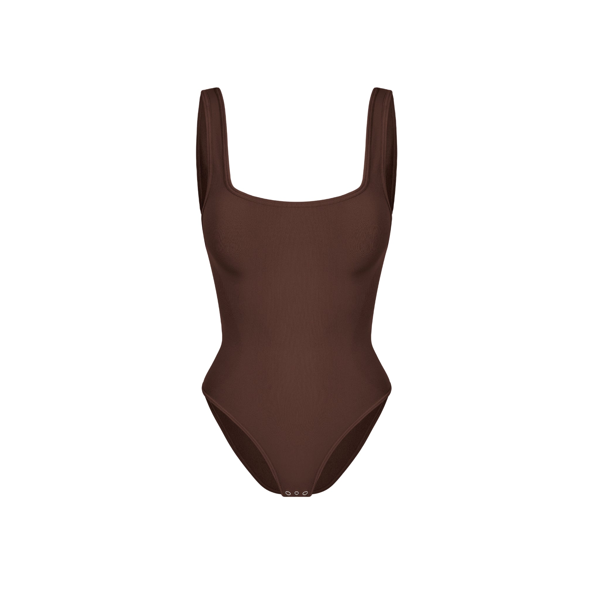 Front view of Teddy Square Neck Shapewear Bodysuit
