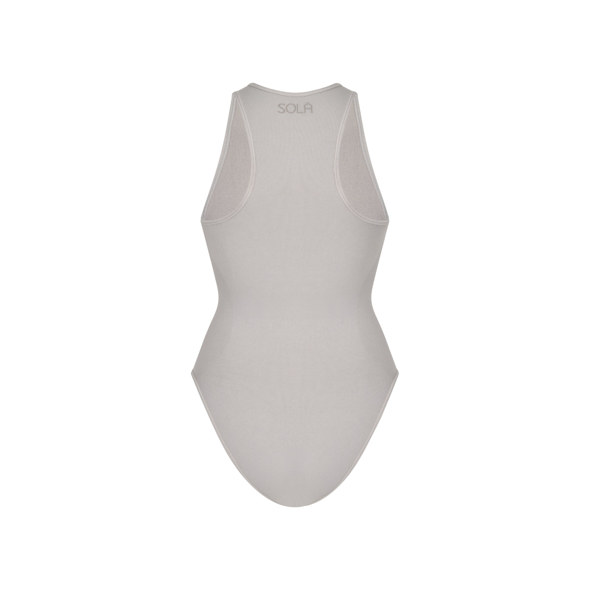 Back view of Stone Halter Neck Shapewear Bodysuit