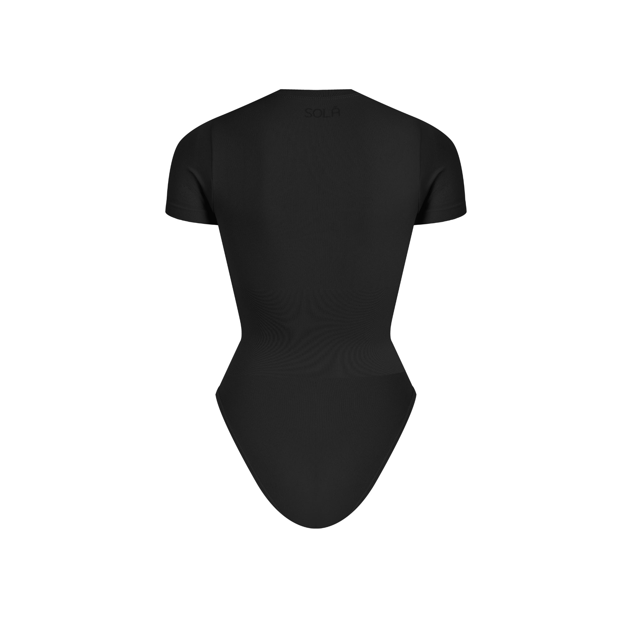 Back view of Black Shortsleeve Shapewear Bodysuit