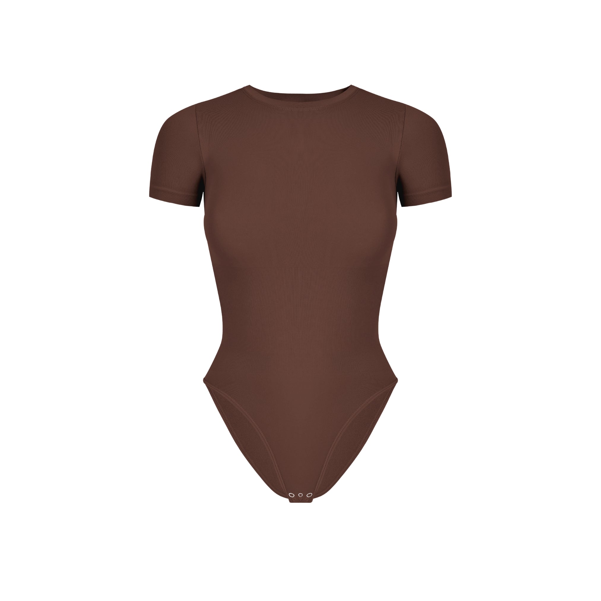 Front view of Teddy Shortsleeve Shapewear Bodysuit